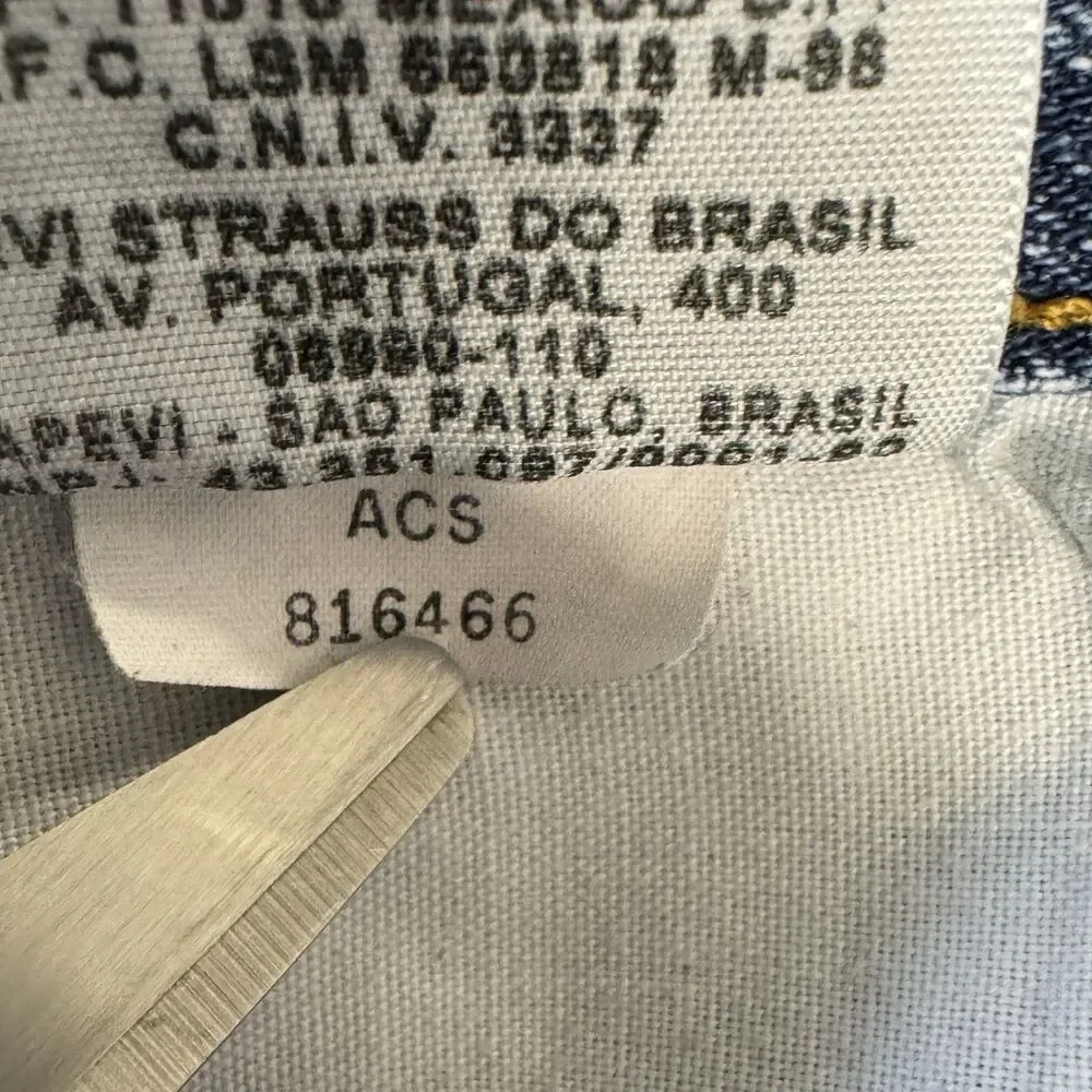 Levis 501 Button Fly Jeans Mens 34x32 Blue Denim Pants Faded Work Chore Office